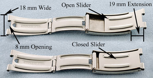 Tri- Fold Security Clasp For Metal Watch Bracelets