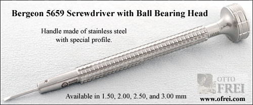 Bergeon 6899-P05 assortment of 5 watchmakers ergonomic screwdrivers –