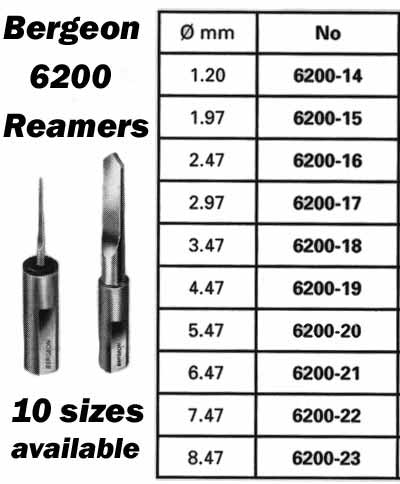 Bergeon Bushing Chart