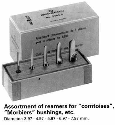 Bergeon Bushing Chart