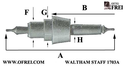 2 NOS Waltham 18s 1703 Short Waist Balance Staffs 